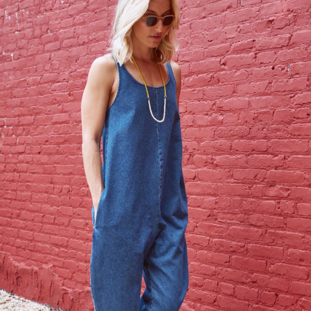 Ilana Kohn denim gary jumpsuit / large